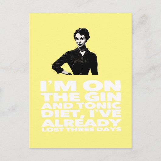ジントニックダイエットヴィンテージはがき ポストカード (正面)