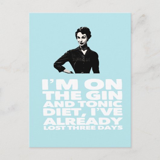 ジントニックダイエットヴィンテージ ポストカード (正面)