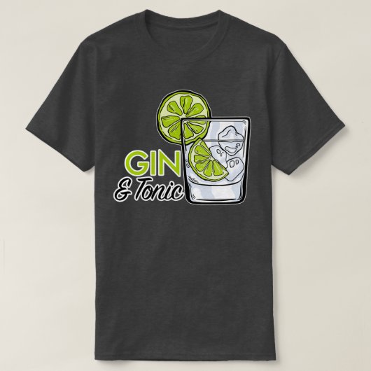 ジントニックロングドリンクドリンカーパーティーJGAギフト5 Tシャツ (デザイン正面)