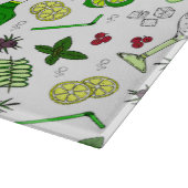 ジンドリンカーカクテルグラスと成分バー カッティングボード (角)