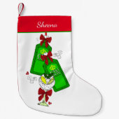 ジンドリンカージングルベルつるズボトルおもしろい スモールクリスマスストッキング (正面)