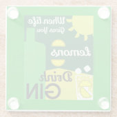 ジンドリンカーズ | ジン好き | インテリア雑貨 | バー用品 ガラスコースター (裏面)