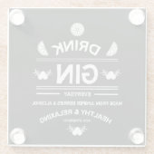 ジンドリンカーズ | ジン好き | インテリア | バー用品 ガラスコースター (裏面)