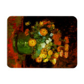 ジンニアスファン付き花瓶ゴッホファインアート マグネット (横)