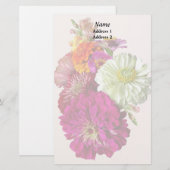 ジンニア ミックス カラー ジンニア ブーケ ミックス ウェディング プ 便箋 (正面/裏面)