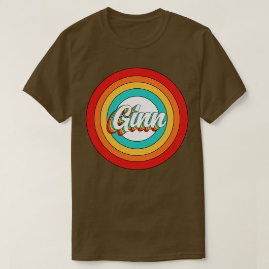 ジンネームシャツヴィンテージジンサークル Tシャツ (デザイン正面)