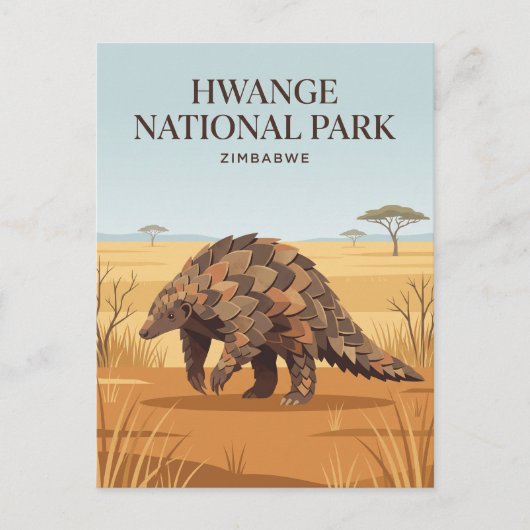 ジンバブエのファンゲ国立公園 ポストカード (正面)