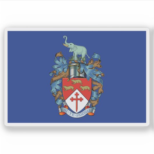 ジンバブエのブルワヨ国旗 シール (正面)