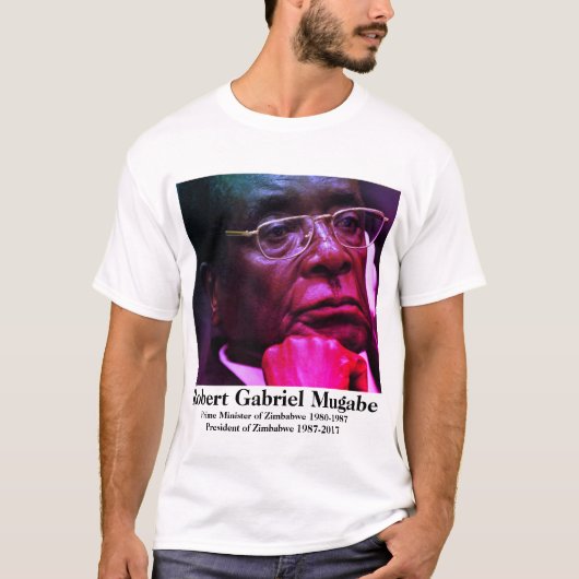 ジンバブエのロバート・G・ムガベ大統領 Tシャツ (正面)