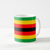ジンバブエの国旗の国家の記号 コーヒーマグカップ (正面右)