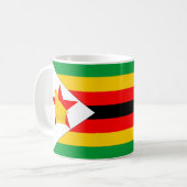 ジンバブエの国旗の国家の記号 コーヒーマグカップ (正面左)