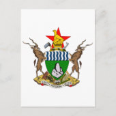 ジンバブエの紋章の紋章 ポストカード (正面)
