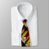 ジンバブエの黒くグランジな旗 ネクタイ (タイ)