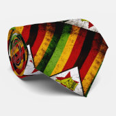 ジンバブエの黒くグランジな旗 ネクタイ (ロール)