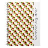 ジンバブエカスタム国旗の愛国手帳ジャーナル ノートブック (正面)