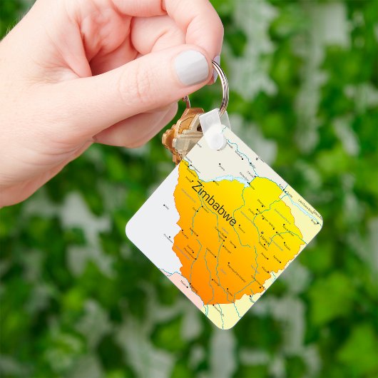 ジンバブエキーチェーンの地図 キーホルダー