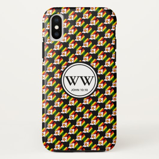 ジンバブエスタイリッシュモノグラム豊かな生活ジョン10:10 Case-Mate iPhoneケース (裏面)