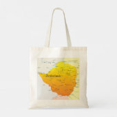 ジンバブエトートバッグの地図 トートバッグ (裏面)