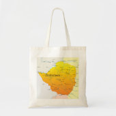 ジンバブエトートバッグの地図 トートバッグ (正面)