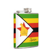 ジンバブエフラグ&旅行ジンバブエ/スポーツファン フラスク (右)