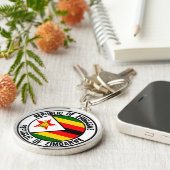 ジンバブエ丸エンブレム キーホルダー (側面)