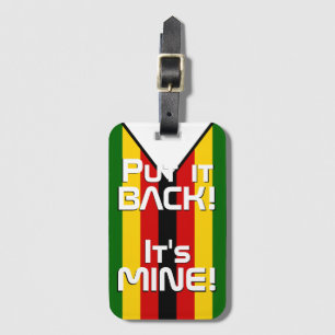 ジンバブエ国おもしろい旗 ラゲッジタグ