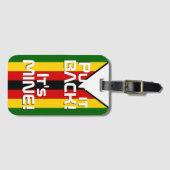 ジンバブエ国おもしろい旗 ラゲッジタグ (正面横)