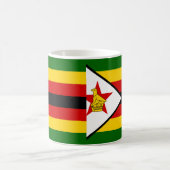 ジンバブエ国旗のセラミックコーヒーマグ コーヒーマグカップ (中央)