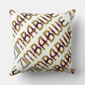 ジンバブエ国旗のタイポグラフィ模様アフリカの国 クッション (裏面)