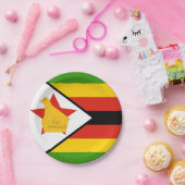 ジンバブエ国旗のプレート、パーティー、スポーツ、ジンバブエ ペーパープレート (パーティー)