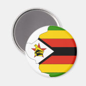 ジンバブエ国旗の地図 マグネット (正面/裏面)