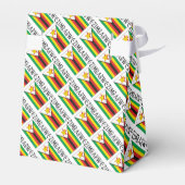 ジンバブエ国旗をタイル張りパーソナライズされた フェイバーボックス (裏面サイド)