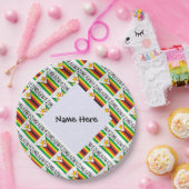 ジンバブエ国旗をタイル張りパーソナライズされた ペーパープレート (パーティー)