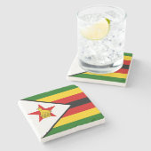 ジンバブエ国旗 ストーンコースター (横)