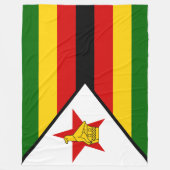 ジンバブエ国旗 フリースブランケット (正面)