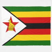 ジンバブエ国旗 フリースブランケット (正面(横))