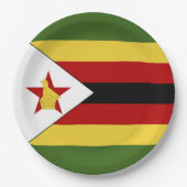 ジンバブエ国旗 ペーパープレート (正面)
