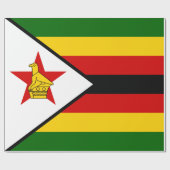 ジンバブエ国旗 ラッピングペーパー (フラット)