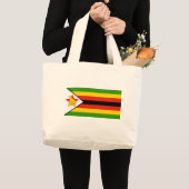 ジンバブエ国旗 ラージトートバッグ (正面(商品))