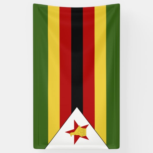 ジンバブエ国旗 横断幕 (縦)