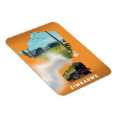 ジンバブエ地図図解入りの、写真付きの旅行ポスター マグネット (右側)