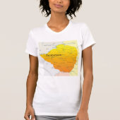 ジンバブエ女性のTシャツの地図 Tシャツ (正面)