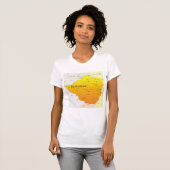 ジンバブエ女性のTシャツの地図 Tシャツ (正面フル)