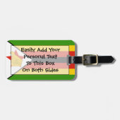 ジンバブエ簡単ID個人用フラグ ラゲッジタグ (正面横)