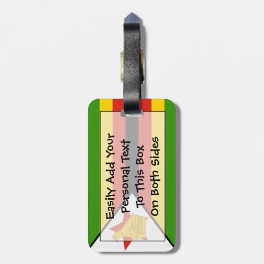 ジンバブエ簡単ID個人用フラグ ラゲッジタグ (裏面縦)