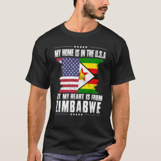 ジンバブエ系アメリカ人の愛国心が育んだ誇りある家と心 Tシャツ