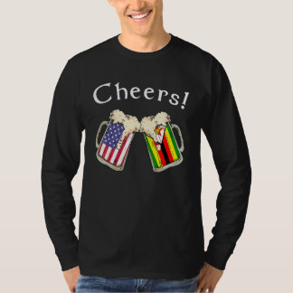 ジンバブエ系アメリカ人愛国者 育った国に乾杯 B Tシャツ