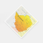 ジンバブエ紙ナプキンスの地図 スタンダードランチョンナプキン (角)