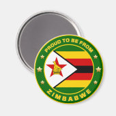 ジンバブエ誇りを持った出身 マグネット (正面/裏面)