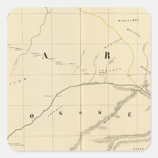 ジンバブエ、アフリカ46 スクエアシール (正面)